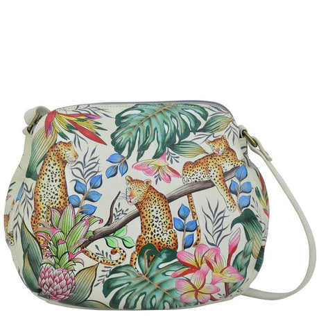 Anuschka printed leather handbag multi compartment jungle queen - Okotoks HC Pharmacy