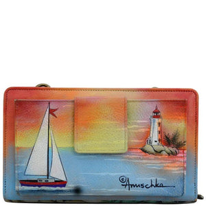 Anuschka printed leather wallet lighthouse - Okotoks HC Pharmacy