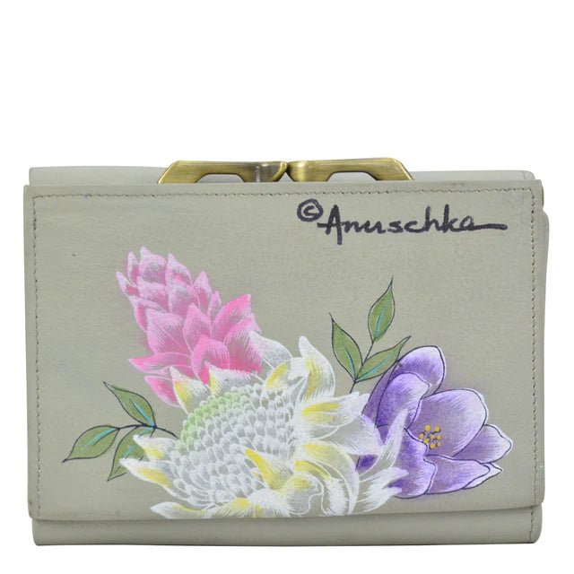 Anuschka printed leather wallet peacock - Okotoks HC Pharmacy