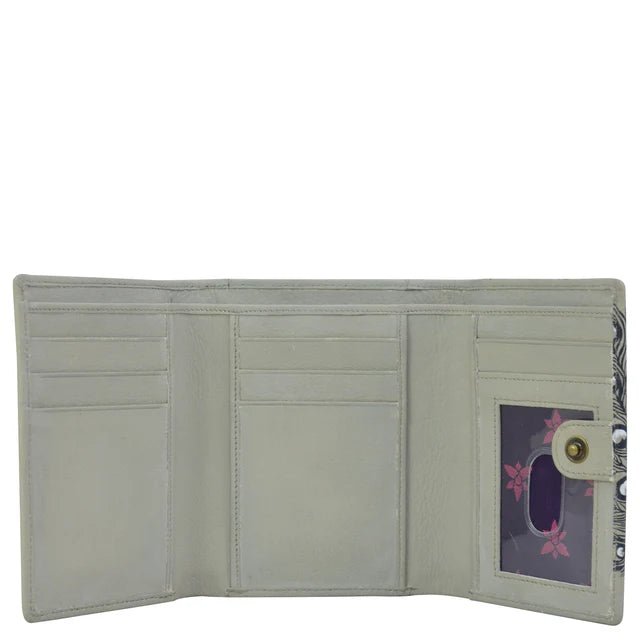 Anuschka printed leather wallet peacock - Okotoks HC Pharmacy