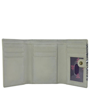 Anuschka printed leather wallet peacock - Okotoks HC Pharmacy