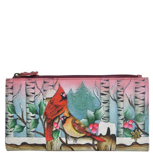 Anuschka printed leather wallet snowy cardinal - Okotoks HC Pharmacy