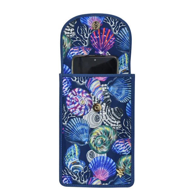 Anuschka printed nylon cell phone crossbody wallet sea - Okotoks HC Pharmacy