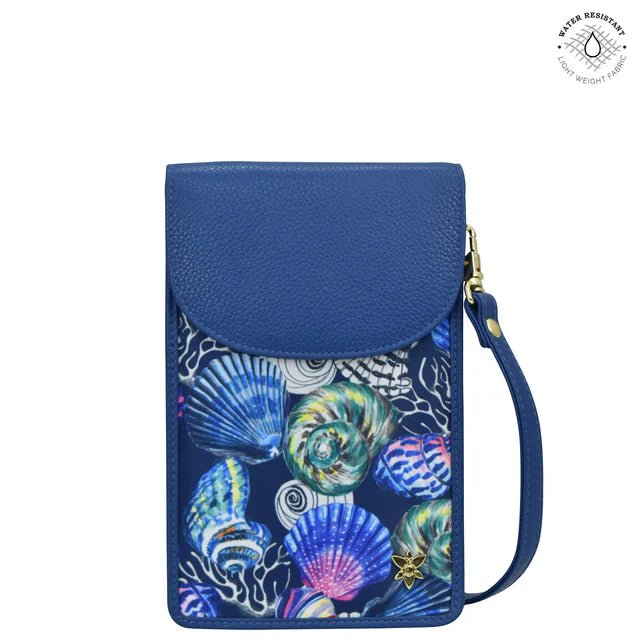 Anuschka printed nylon cell phone crossbody wallet sea - Okotoks HC Pharmacy