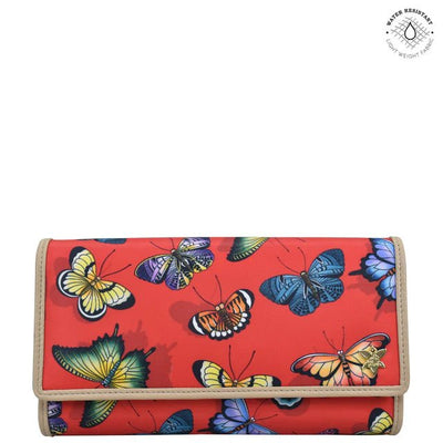 Anuschka wallet nylon red butterfly - Okotoks HC Pharmacy