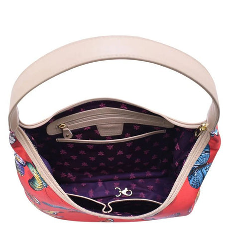 Anuschka large sling handbag red butterfly - Okotoks HC Pharmacy
