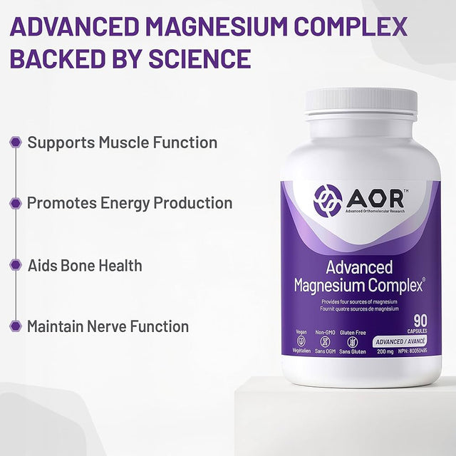 AOR Advanced Magnesium Complex 180 Capsules - okotoks hc pharmacy