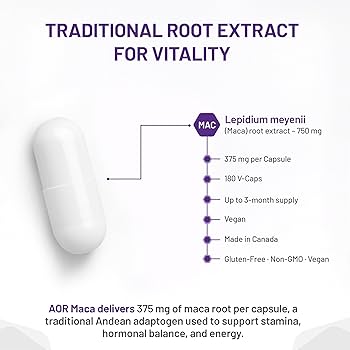 AOR MACA 180 Capsules - okotoks hc pharmacy