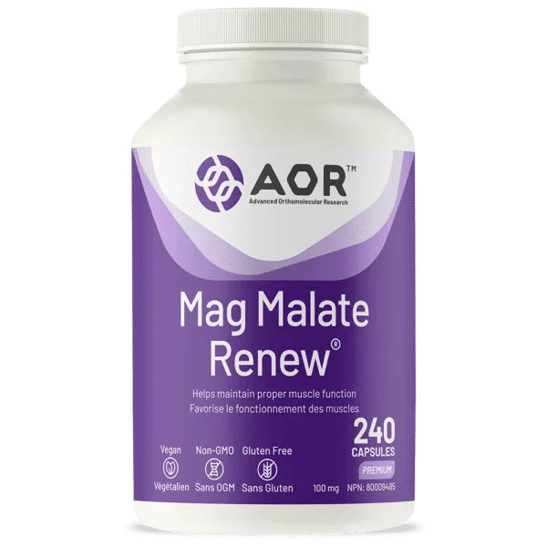 AOR Mag Malate Renew 240 Capsules - okotoks hc pharmacy