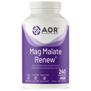 AOR Mag Malate Renew 240 Capsules - okotoks hc pharmacy