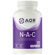Supplement bottle labeled 'N-A-C' with AOR branding on a white background - okotoks hc pharmacy