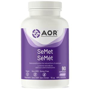 AOR SeMet supplement bottle on a white background - okotoks hc pharmacy