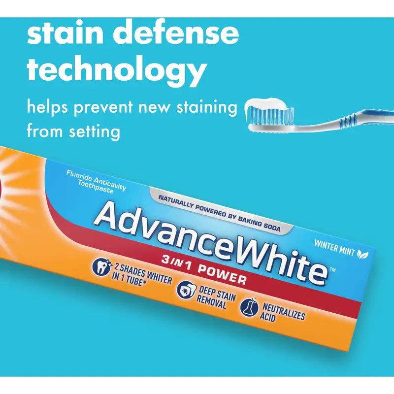 Arm & Hammer Advance White 3 in 1 Power Toothpaste - okotoks hc pharmacy