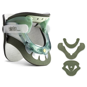 Vista neck brace with additional pads on a white background - okotoks hc pharmacy