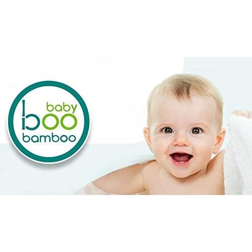 Baby with a happy expression next to the 'baby boo bamboo' logo on a white background - okotoks hc pharmacy