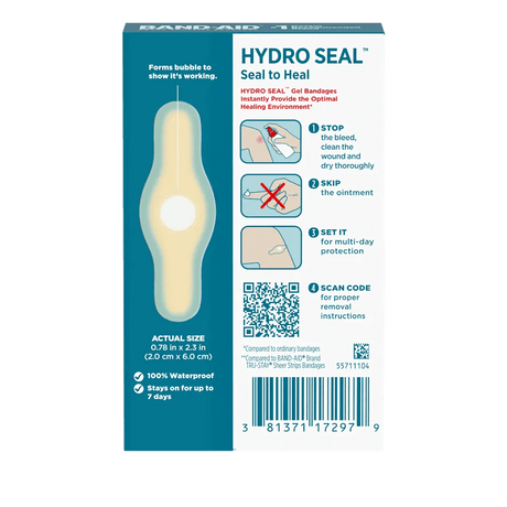 Hydro Seal gel bandage packaging with instructions and product details on a white background - okotoks hc pharmacy