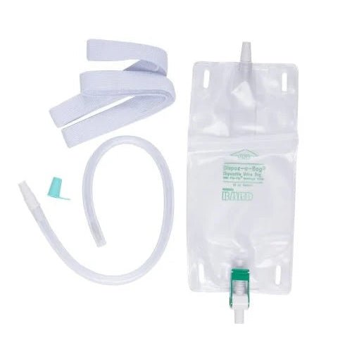 Bard DISPOZ-a-BAG® Leg Bag with Anti-Reflux Valve, 18" Extension Tube & Fabric Straps - okotoks hc pharmacy