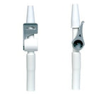 Two white nozzles with gray nozzles attached on a white background - okotoks hc pharmacy