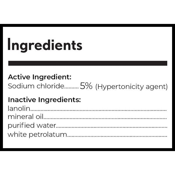 List of ingredients with sodium chloride as the active ingredient and other inactive ingredients listed. - okotoks hc pharmacy