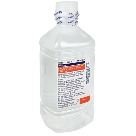 Baxter Sodium Chloride 0.9% Saline Solution for Irrigation 1000ml - okotoks hc pharmacy