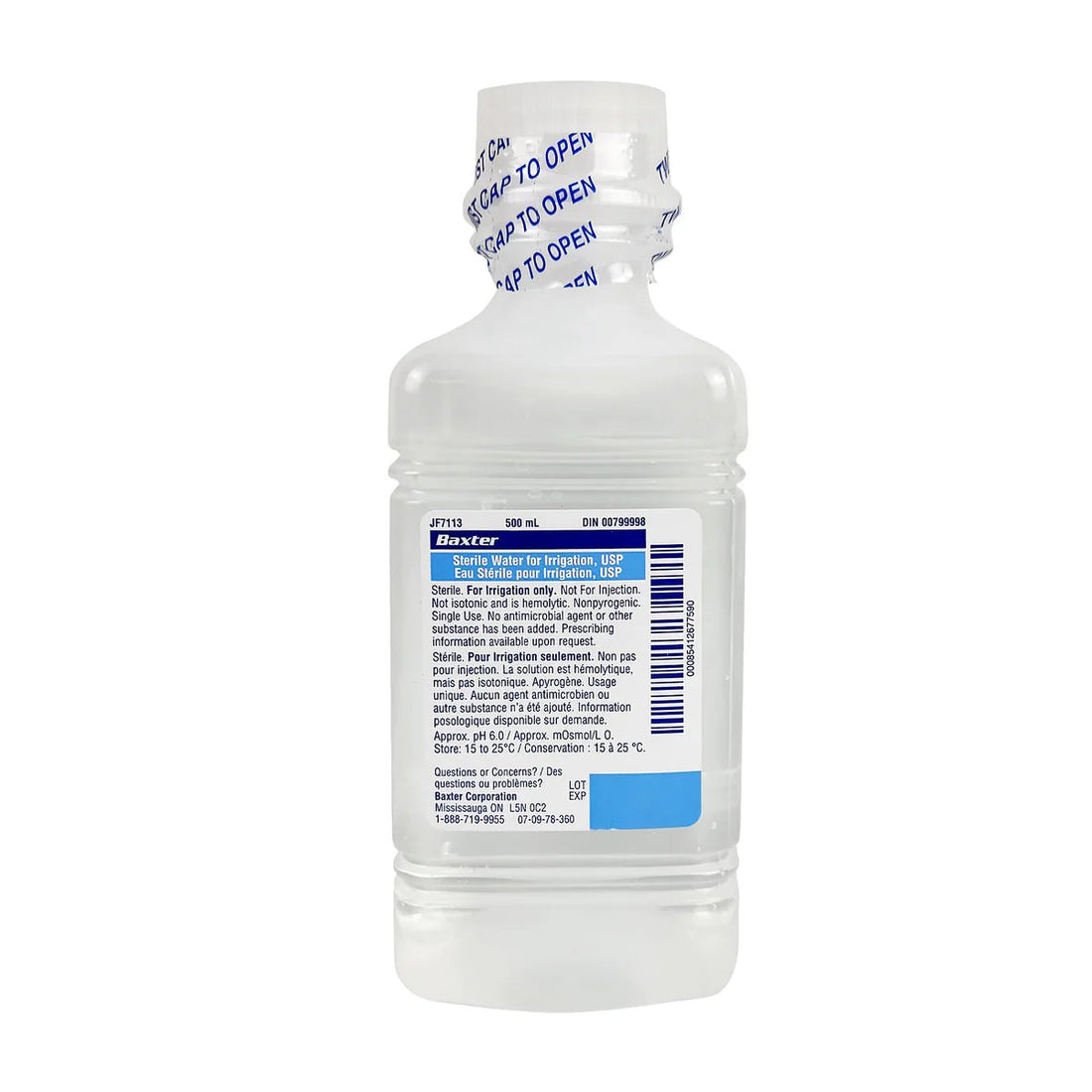 Baxter sterile water for irrigation 500ml- Okotoks HC Pharmcay