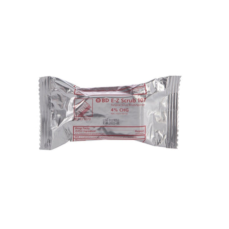 BD E-Z Scrub 107 package on a white background - okotoks hc pharmacy