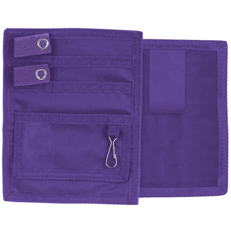 Purple organizer with multiple pockets on a white background - okotoks hc pharmacy