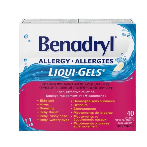 Benadryl Allergy Liqui-Gels Capsules - okotoks hc pharmacy