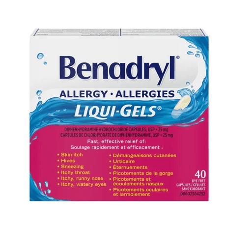 Benadryl Allergy Liqui-Gels Capsules - okotoks hc pharmacy