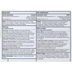 Drug facts label for a topical medication with active ingredients and usage instructions. - okotoks hc pharmacy