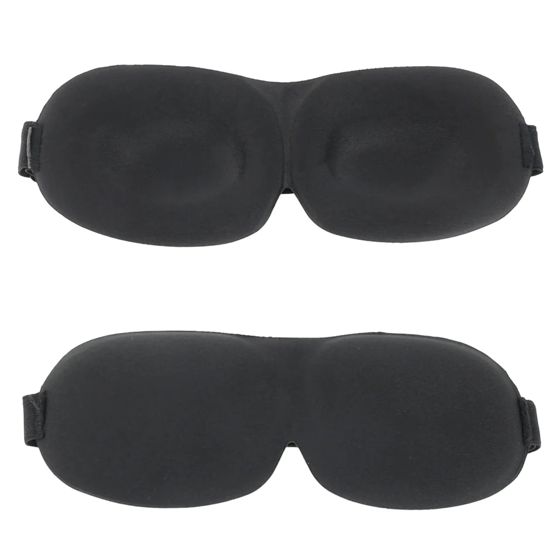 Two black sleep masks on a white background - okotoks hc pharmacy