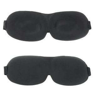 Two black sleep masks on a white background - okotoks hc pharmacy
