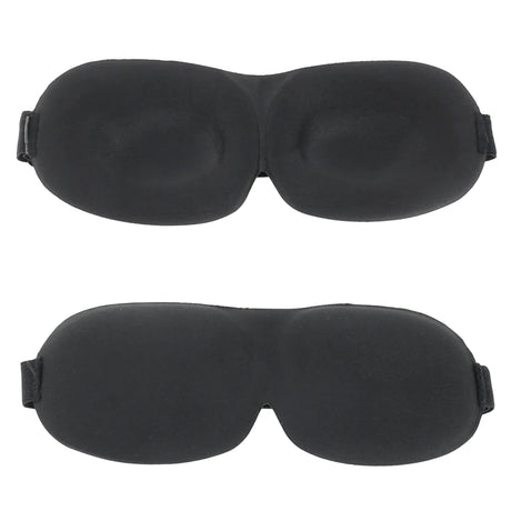 Two black sleep masks on a white background - okotoks hc pharmacy