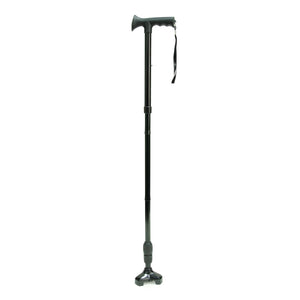 Black walking cane on a white background - okotoks hc pharmacy