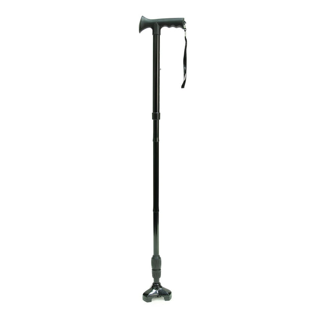 Black walking cane on a white background - okotoks hc pharmacy