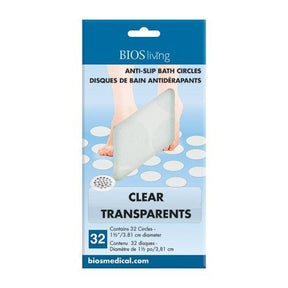 Packaging of BIOS living anti-slip bath circles with a clear transparent circle shown. - okotoks hc pharmacy