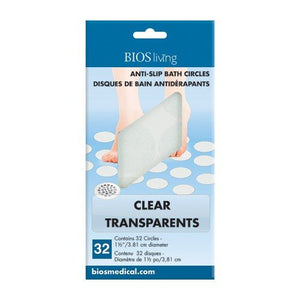 Packaging of BIOS living anti-slip bath circles with a clear transparent circle shown. - okotoks hc pharmacy
