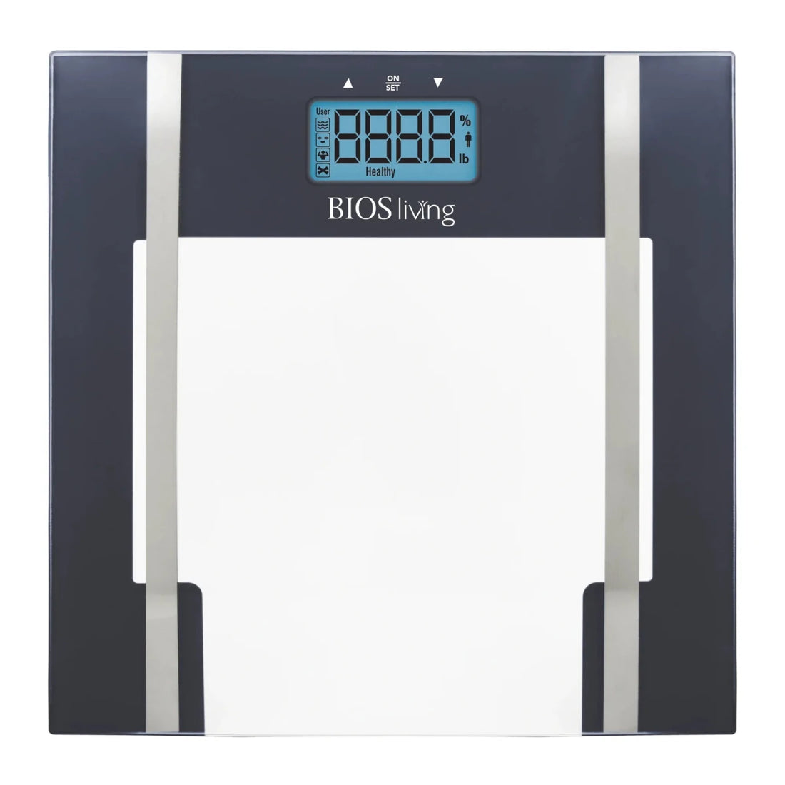 Digital body fat scale with BIOS living branding on a white background - okotoks hc pharmacy