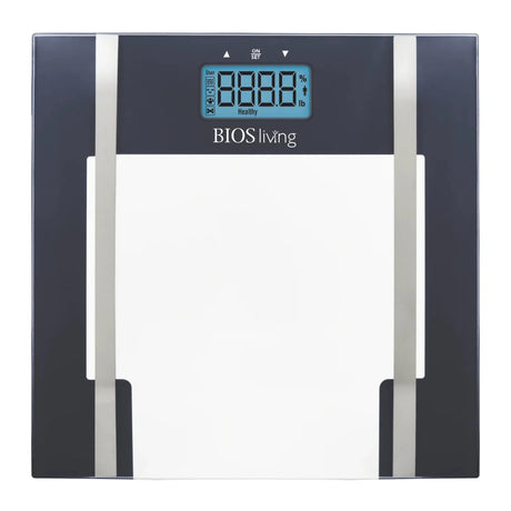 Digital body fat scale with BIOS living branding on a white background - okotoks hc pharmacy