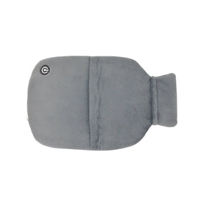 Gray hot water bottle with a visible brand logo on a white background - okotoks hc pharmacy