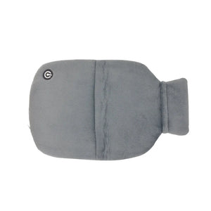 Gray hot water bottle with a visible brand logo on a white background - okotoks hc pharmacy