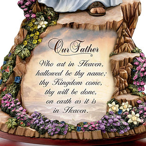 Decorative plaque with floral designs and the Lord's Prayer text on a white background - okotoks hc pharmacy