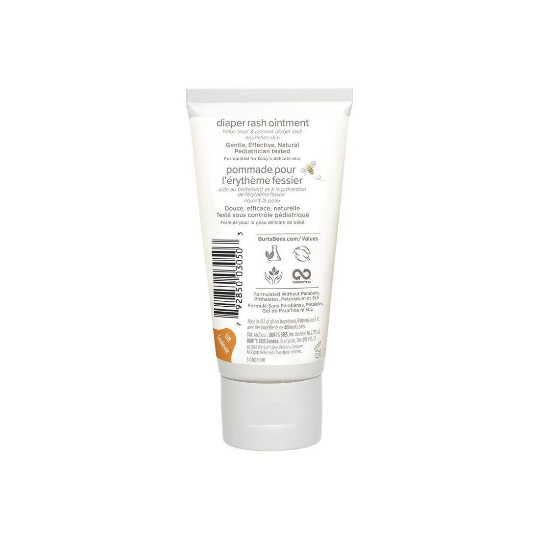 Diaper rash ointment tube with label on a white background - okotoks hc pharmacy