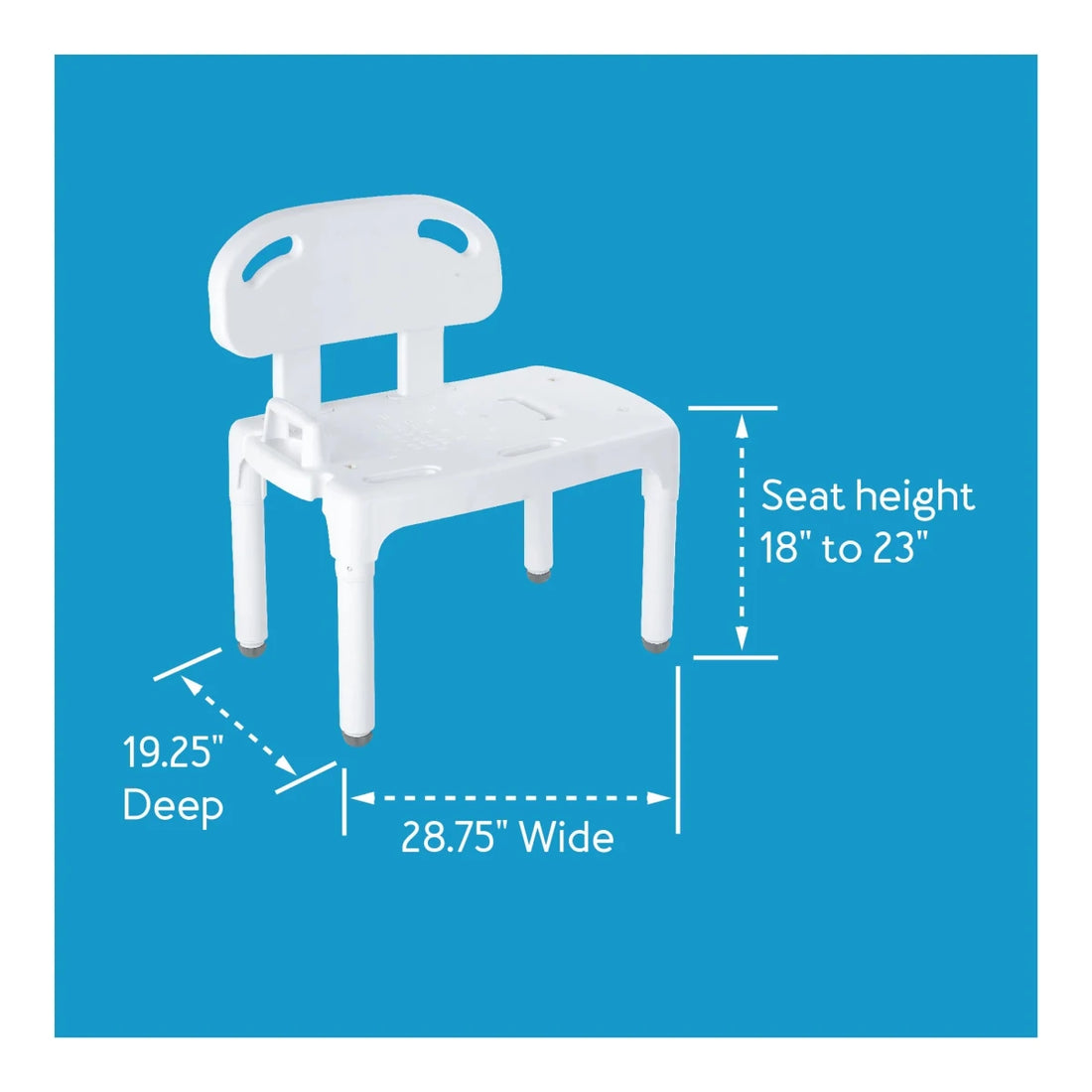 Carex Health Universal Transfer Bench With Back - okotoks hc pharmacy