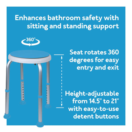 Carex Swivel Shower Stool - okotoks hc pharmacy