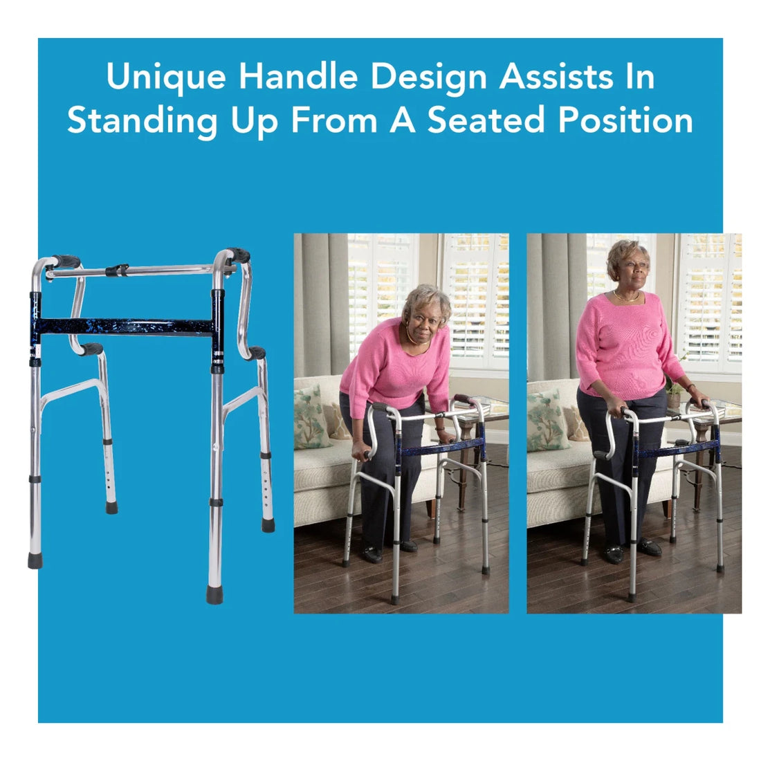 Carex Uplift Folding Walker - okotoks hc pharmacy