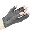 Pair of gray compression gloves on a white background - okotoks hc pharmacy