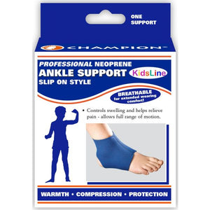 Champion KidsLine Neoprene Slip-On Ankle Support - Black, 0317 - okotoks hc pharmacy