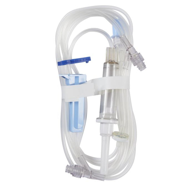 Medical device with clear tubing and connectors on a white background - okotoks hc pharmacy