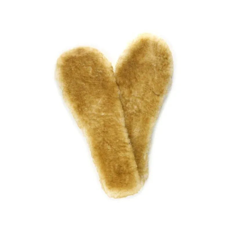 Pair of brown shoe inserts on a white background - okotoks hc pharmacy